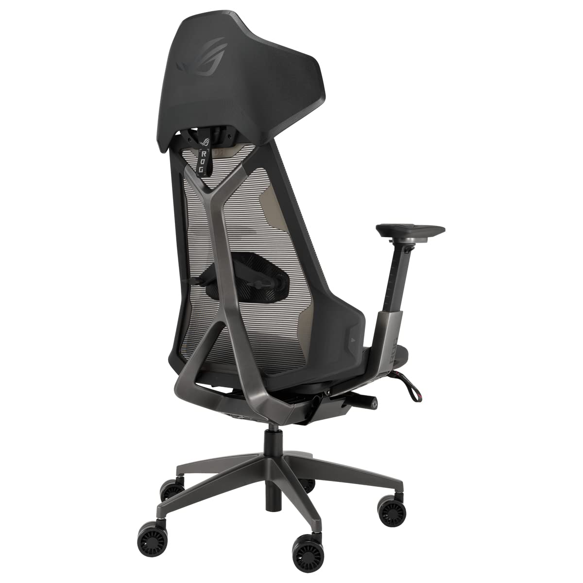ASUS ROG Destrier Ergo - Silla Gaming Ergonómica (reposacabezas, Lumbar, reposabrazos y Asiento Ajustables, Respaldo con 4 Posiciones, Mobile Gaming Mode, Estructura de Metal, Malla) Color Negro