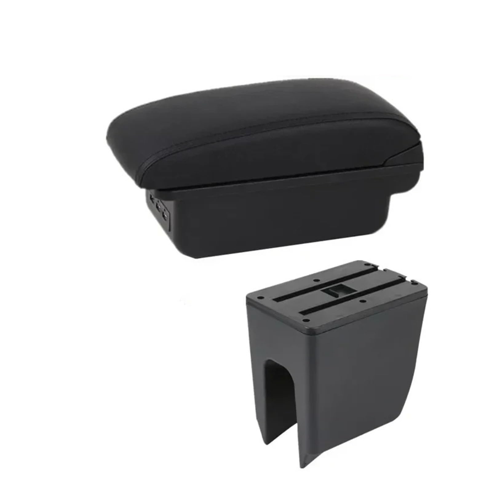 GBGWRMRYX Center Armrest Box For K-ZE Car Armrest Box Center Storage Box Internal Retrofit Replacement Accessories Arm Rest(B1 black line 3USB)