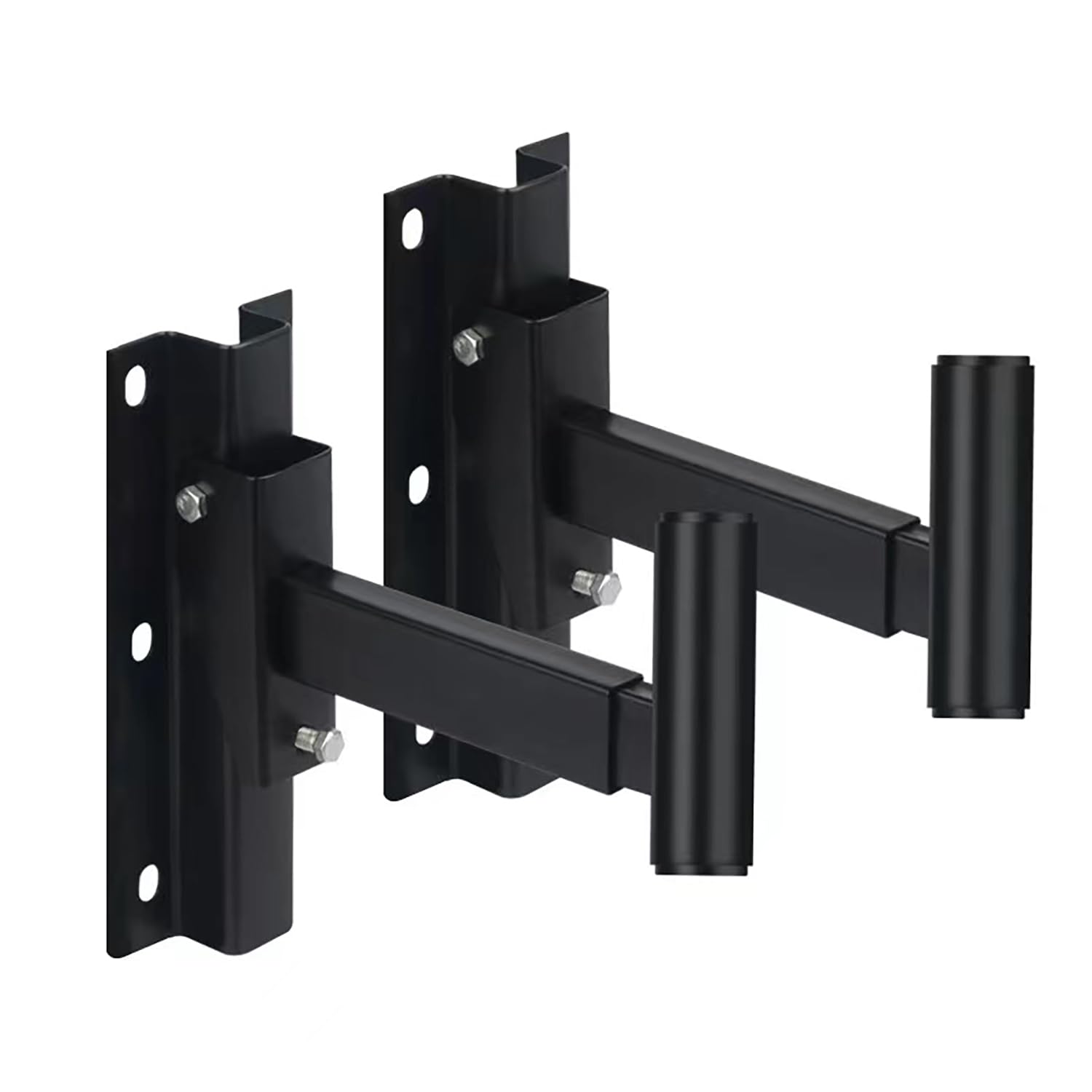 yskjyxgs Heavy Duty Speaker Mounts,Adjustable Speaker Wall Mount Brackets?Wall Mount Speakers Brackets, Adjustable Brackets, Universal Compatible (Black, 2 Pack)