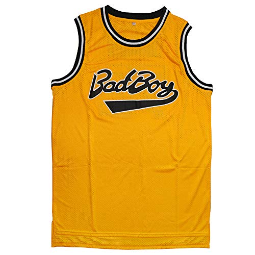 Yeee JPEglN Biggie Smalls Jersey BadBoy #72 Basketball Jersey S-XXXL (Yellow, M)