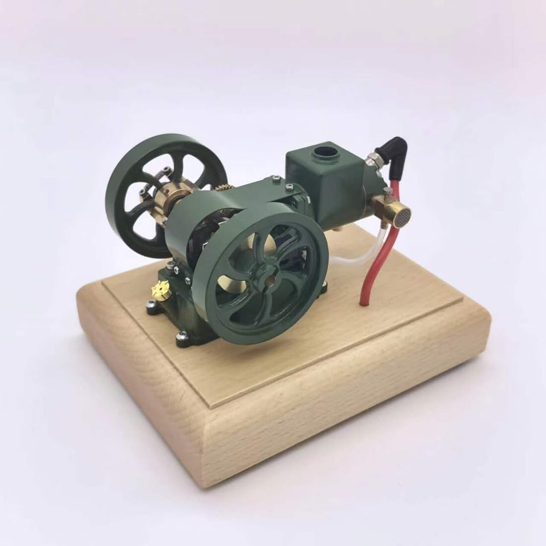 Joytopiaminds Mini-Dampfmaschinenmodell, 1,6-cm³-Viertakt-Benzinmotor im Vintage-Stil, horizontal, wassergekühlt, mit drehzahlbegrenzendem Schwungrad, Physik-Experimentierspielzeug für Erwachsene