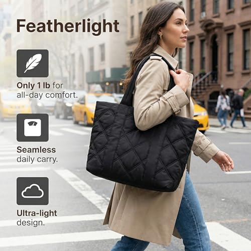 Bolso Tote Acolchado para Mujer, Ligero y con Compartimentos miniatura 2