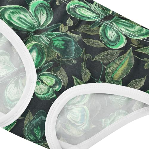 Joisal Black Green Butterflies Leavf Black Girls Underwear Toddlers 2t Cotton Panties Little Girl Pattern Briefs Girls Undies4