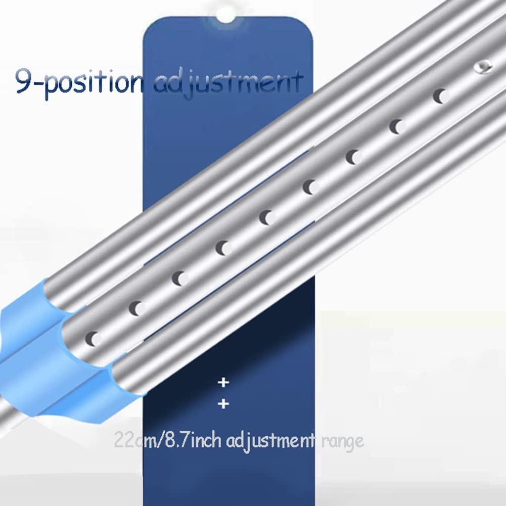 Wysokość Regulowane Kule, Podpórka Pod Pachy Crutches Dorosłych z Ergonomicznym Uchwytem, 1 Para, Pojemność Wagowa 150kg/330lbs (Size : L)