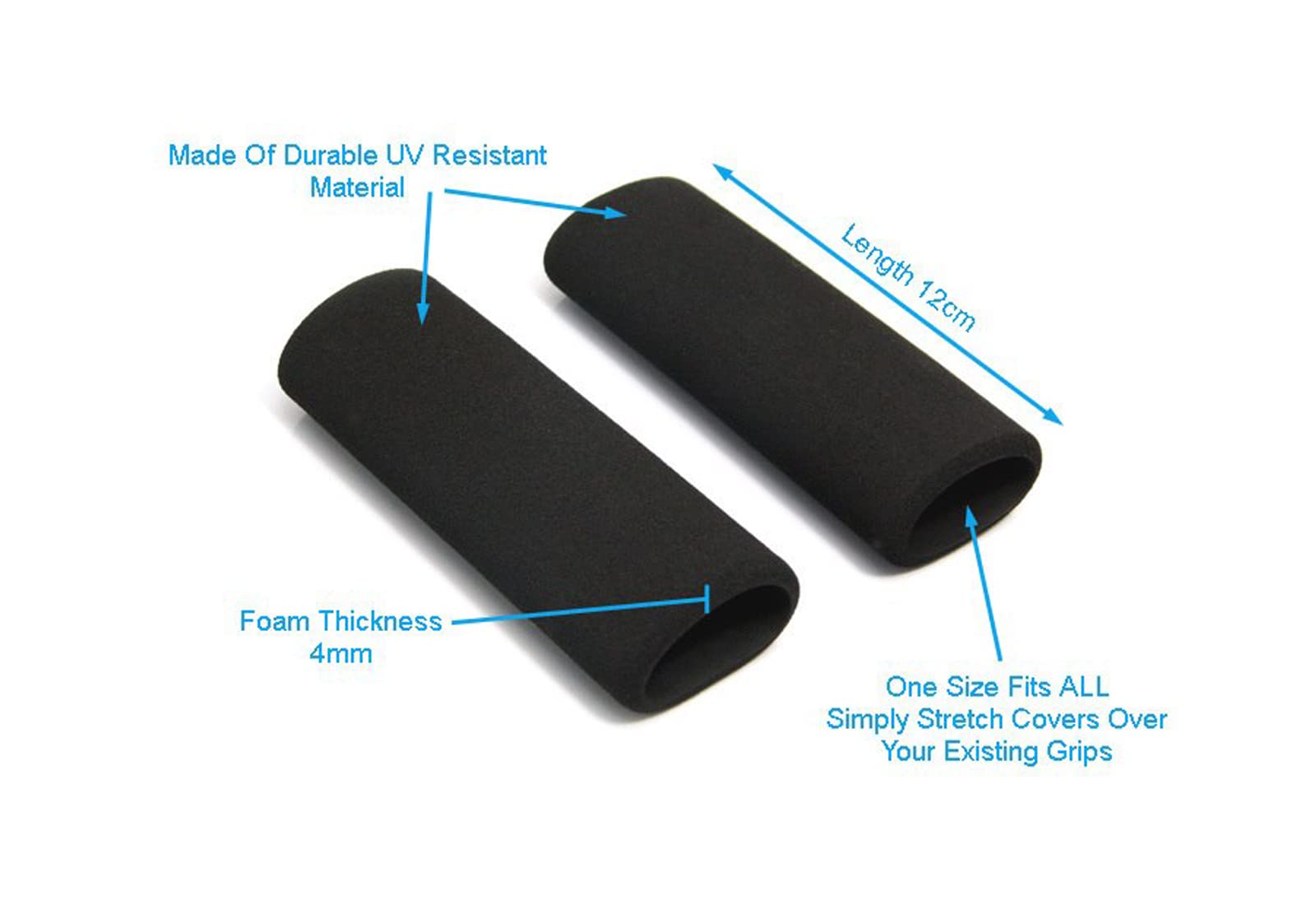 Alchemy Parts Fundas cómodas de espuma para motocicleta, con agarre suave para BMW, Suzuki, Yamaha, Triumph, antivibración, comodidad