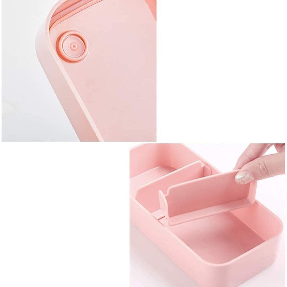 es Lunch Box Set da 4 Pezzi, 3 Scomparti ermetici, Include Posate, Barattolo per zuppa e Borsa per Il Pranzo
