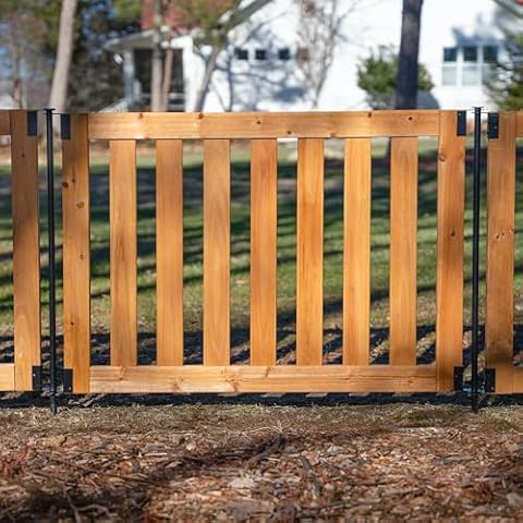 Zippity Outdoor Products 32in H x 48in W (2 Panels) No Dig Newberry Wood Fence Kit, Perfect as a Small Dog Fence or Decorative Temporary Garden Border Fence Panels for Yard, Deck, Patio, ZP19075 Cover