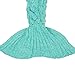 AmyHomie Mermaid Tail Blanket for Adults, Crochet Mermaid Blanket for Women Soft All Seasons Sleeping Blankets Gift for Teen Girls (ScaleMint,Adults)