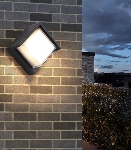 Image of blissbells Modern Square LED Wall Lamp | Matte Black Outdoor & Indoor Designer Wall Light for Home Decor