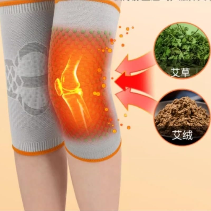 Exercise, protection Graphene Wormwood Kneepads With Heating for Men and Women Middle-aged And Elderly Joints for Fitness, cycling, running, playing football