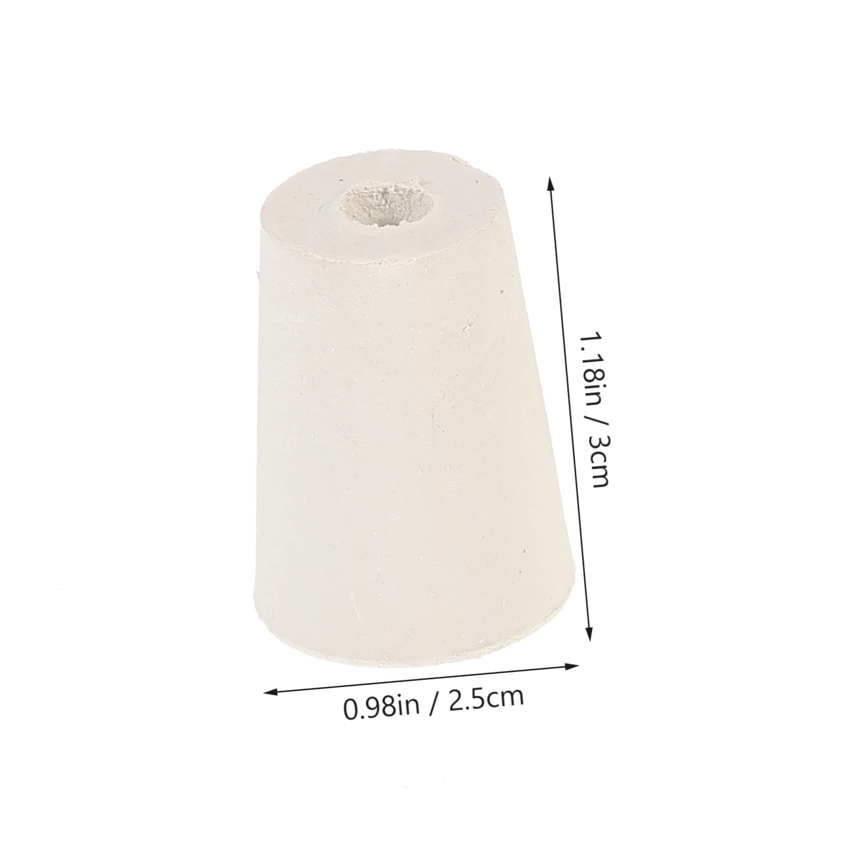 PRETYZOOM Glass Tube Bungs 10pcs Rubber Stoppers Sealing Plugs Conical Flask Plugs Laboratory Supplies Small Double Hole