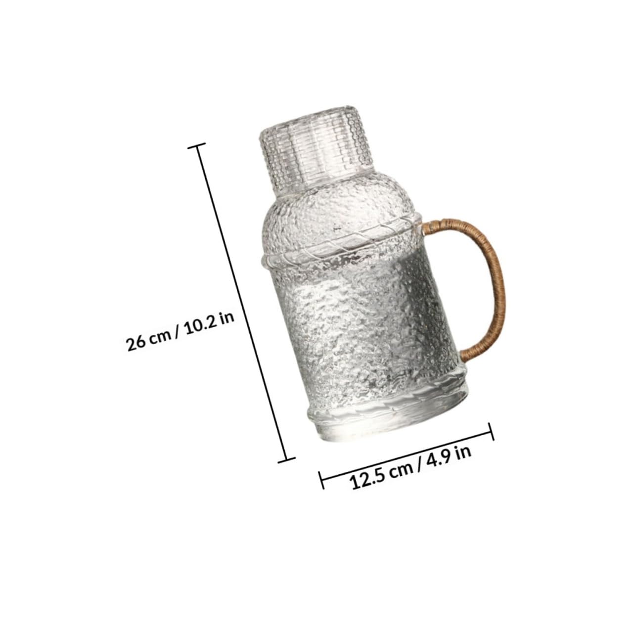STAHAD Jarra de Agua de Vidrio Resistente de 2l Tapa Antideslizante para Fiestas Servir Bebidas Frías Hogar