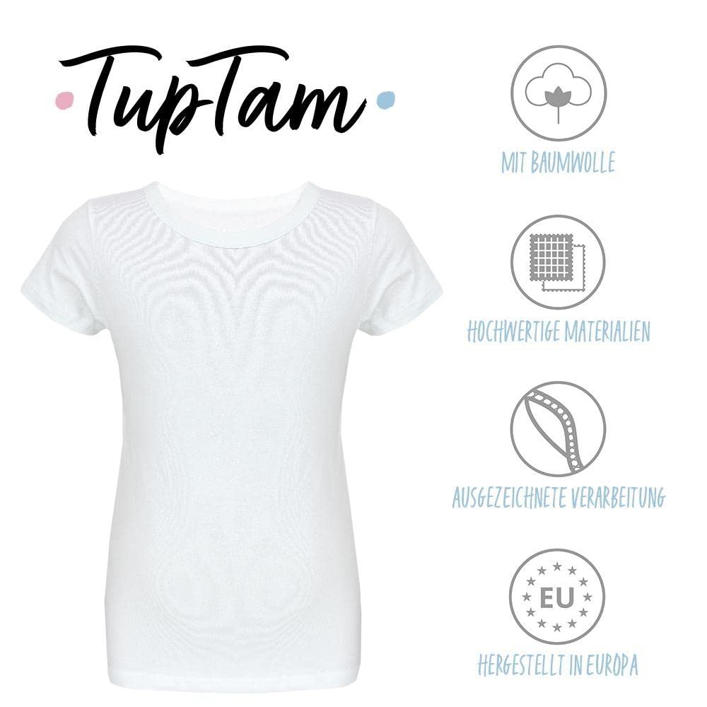 TupTam Maillot de Corps Enfant – Lot de 5 Débardeurs Garçon Manches Courtes, 100% Coton