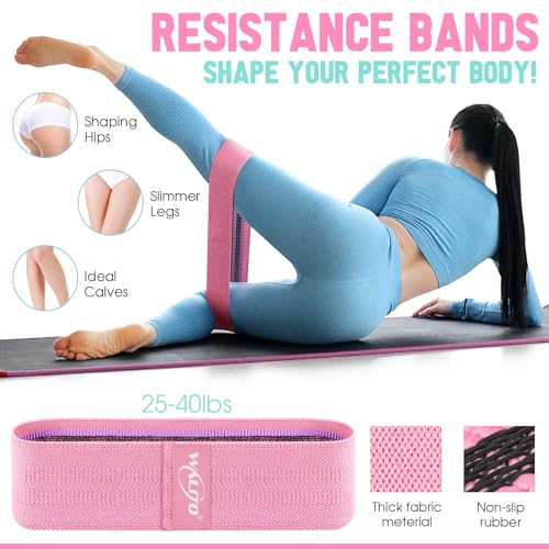 WALITO 8Pcs Barbell Pad Set for Hip Thrust - Squat Pad for Barbell Lunges, Bench Press, with 2 Gym Ankle Straps, 3 Resistance Bands for Working Out, 2 Lifting Strap, Workout Poster, Carry Bag - Image 5