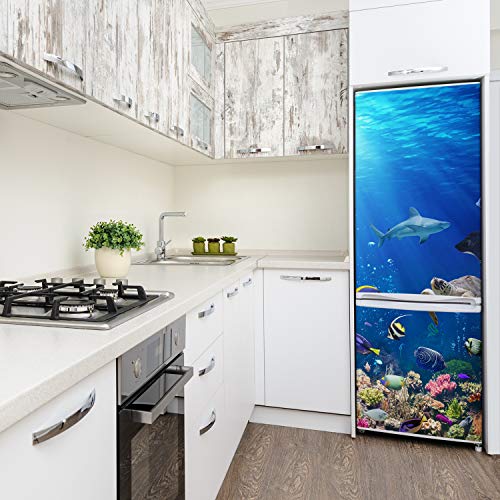 Cubierta de refrigerador autoadhesiva para ocultar imperfecciones de la nevera 4