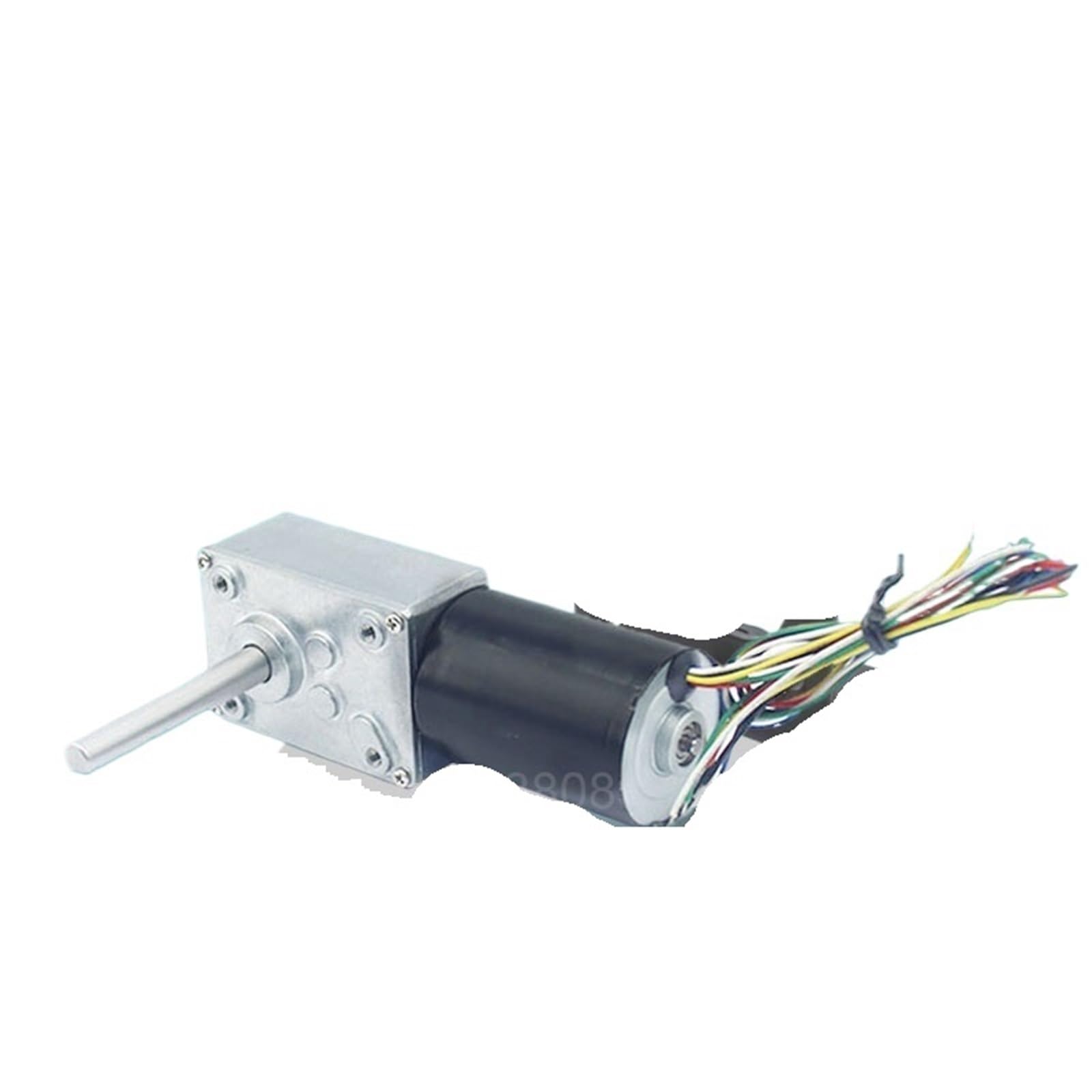 Bürstenloser Gleichstrommotor mit hohem Drehmoment, 12 V/24 V, mit Schneckengetriebe und Reduzierstück, rechtwinklig, lange Welle, PWM