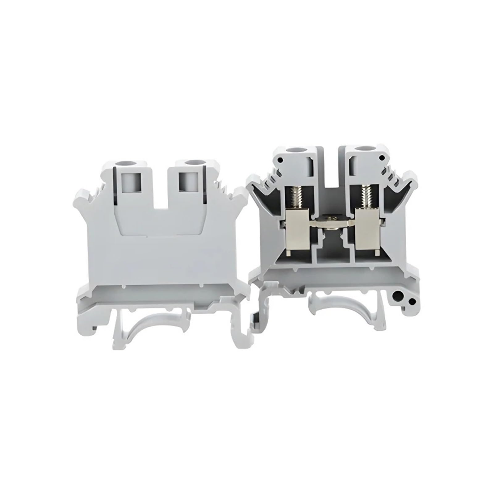10 bloques de terminales de riel DIN UK-6N, conector universal de clase, bloque de regleta de terminales de conexión por tornillo, cable conductor UK6N(Blue)