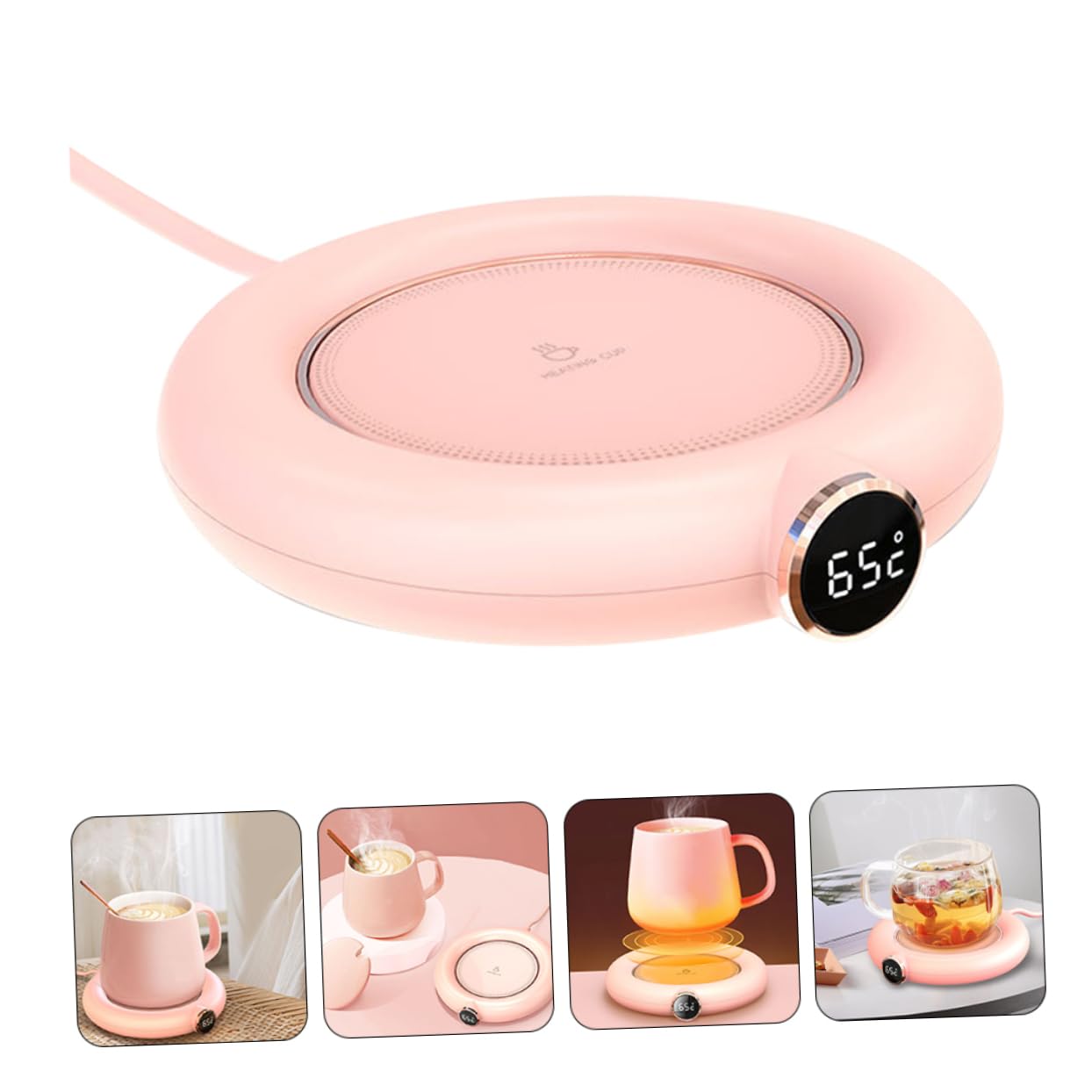 LABRIMP 1pezzi Scalda Tazze Isolanti Per Caffè Scalda Tazze Da Latte Cuscinetto Da Tè Ricarica Usb Pratico Sottobicchiere