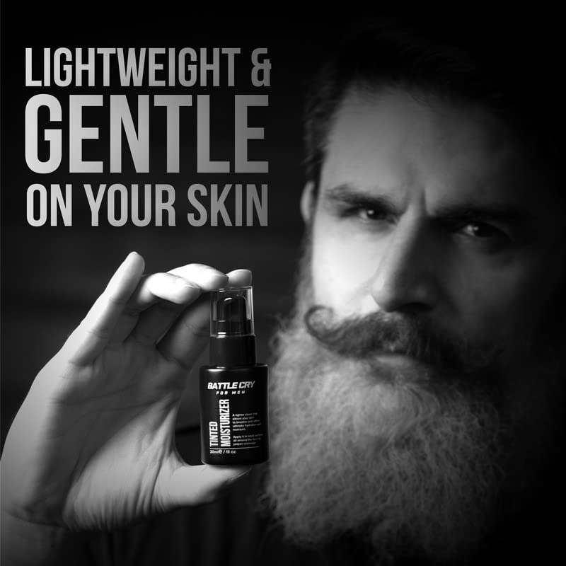 Battle Cry Lightweight Instant Hydration Tinted Moisturizer For Men, Non Greesy Flawless Face, Face Cream Beneficial For All Skin Types, Available In 3 Shades, (30ml, Dark) 3 51jyT6gyKVL