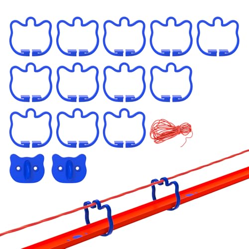 [12 Pack] K TOMOTO Suspension Bridge Kit Compatible with Hot Wheels, Blue Bridge Supports, Rope, Wall Connectors Included