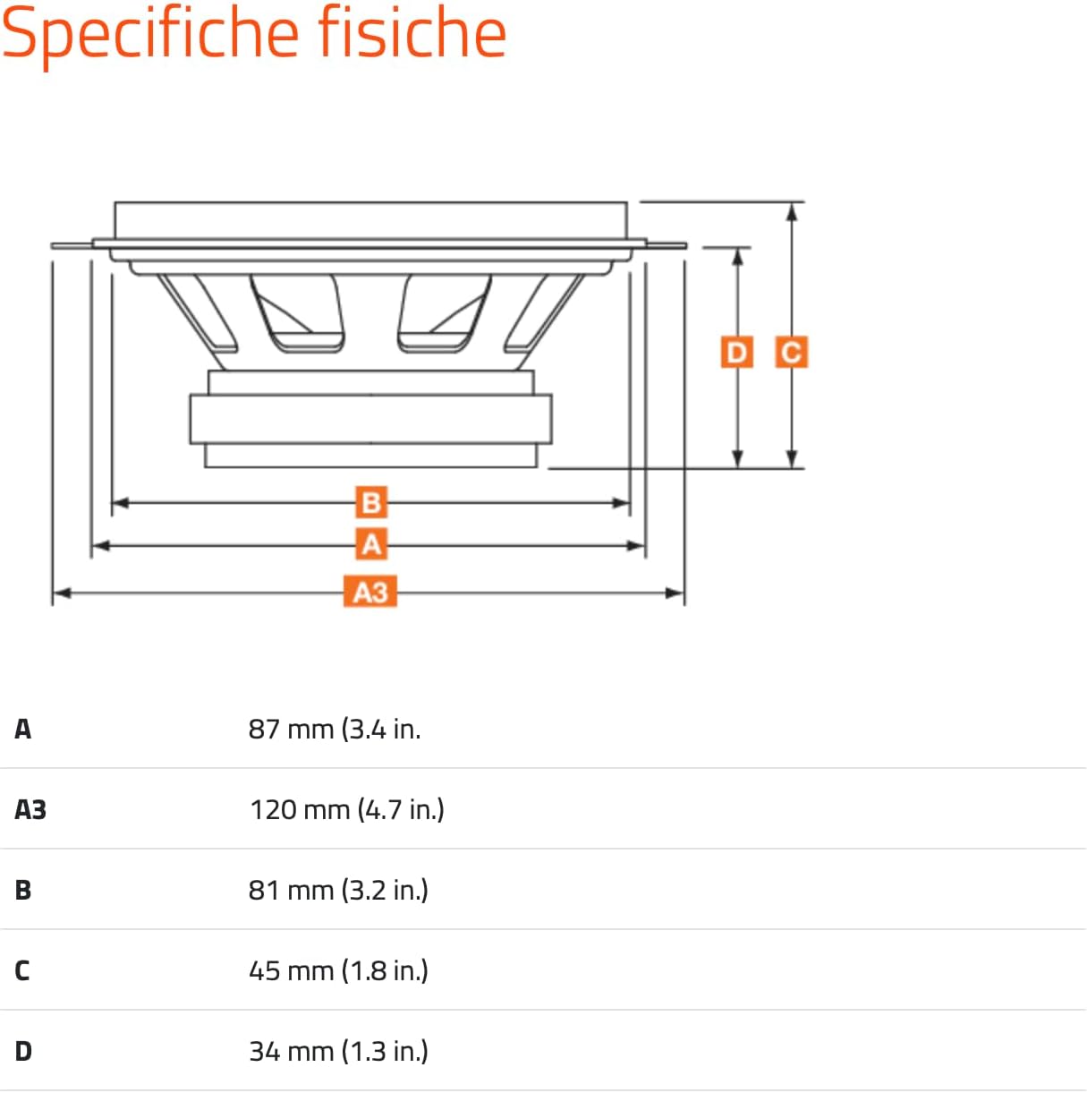 HERTZ Dieci Series DCX-873 3.5" Two-Way Coaxial Speakers - Pair