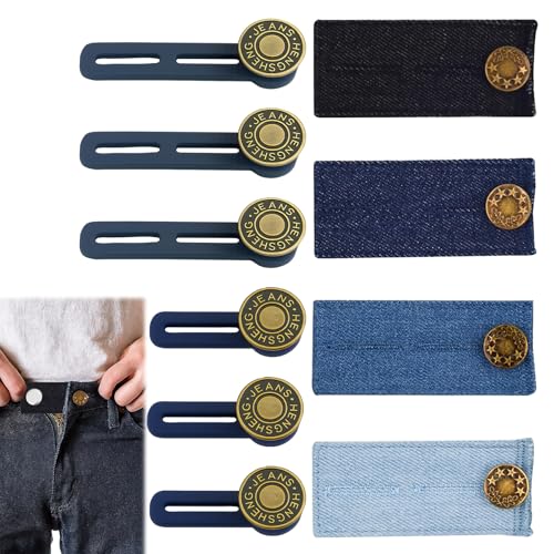 Ebksqs Hosenbunderweiterung Knopf 10 Stück Verstellbarer Hosenknopf Verlängerung Hosenbund Enger Machen Clip Taillen-Erweiterung für Jeans Hosen Schwangerschaft - Unisex