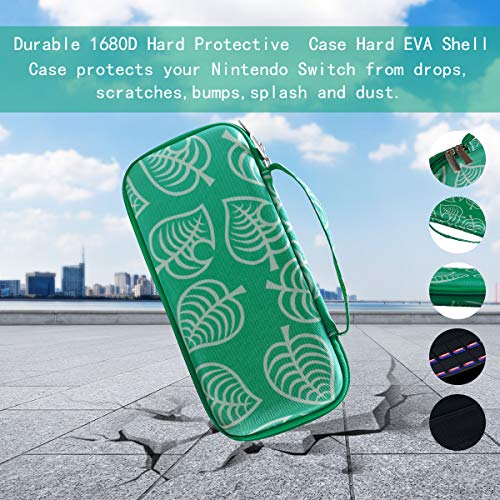 image for Glamgen Carry Case for Nintendo Switch,Leaf Crossing Hard Shell Storag