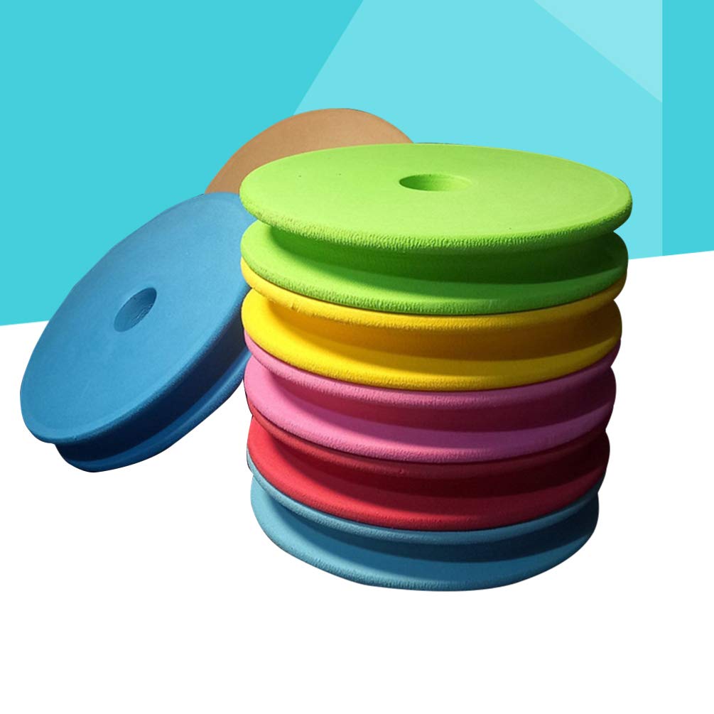 BESPORTBLE 10 carretes de línea de pesca carretes de espuma de pesca placas de bobina circulares de pesca Snell Leader Rigs (color aleatorio)