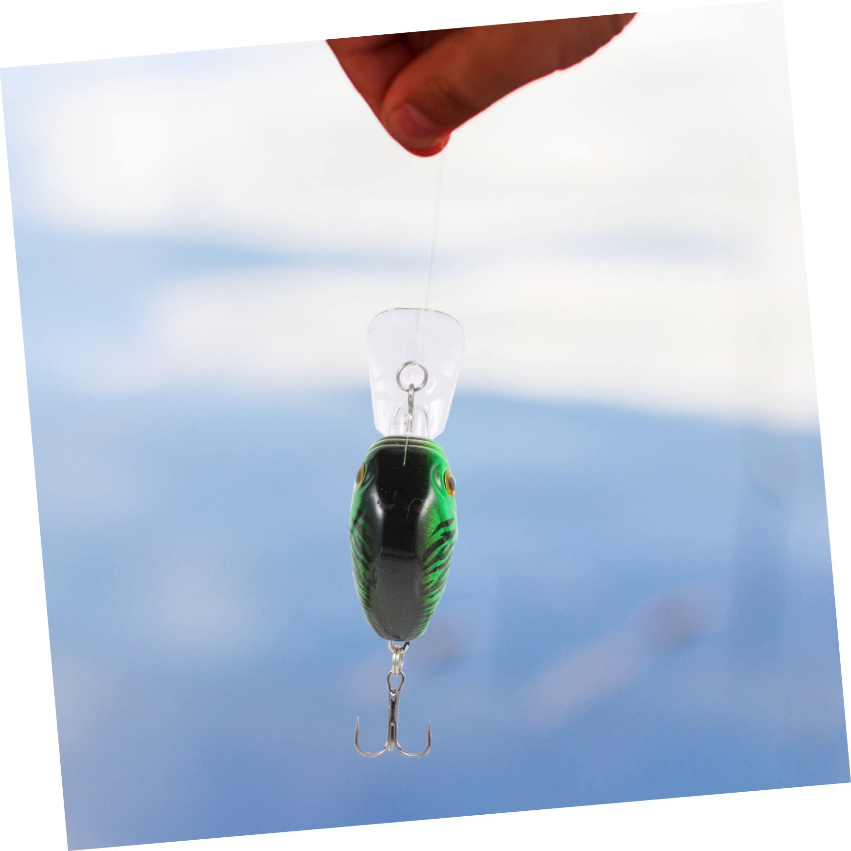 WOONEKY Faux appâts de pêche simulés swimbait gabarits de pêche filateurs de pêche Outil de pêche appât de pêche résistant à l'usure appâts de pêche de Simulation Abdos Green