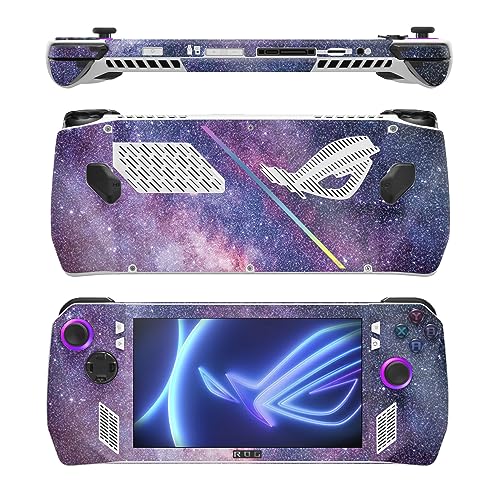 Image of MightySkins Glossy Glitter Skin Compatible with Asus ROG Ally - Violet Stars | Protective, Durable High-Gloss Glitter Finish | Easy to Apply