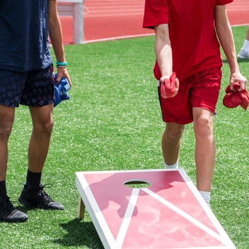 M METERXITY 10 Pack Cornhole Bean Bags - Canvas Sandbag with Plastic Particles, Apply to Bean Bag Throwing Games/Outdoor Activities(Blue)