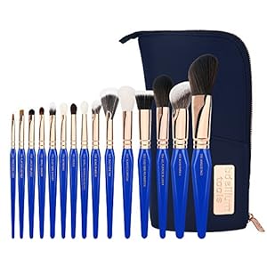 Bdellium Tools Professional Makeup Brush Golden Triangle – Phase III Complete 15pc. Brush Set with Stand-Up Pouch