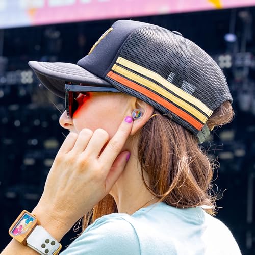 Image of Eargasm High Fidelity Rainbow Earplugs for Concerts, Festivals, Musicians, DJs, Night-Life, Motorcycle Hearing Protection - Reusable Ear Plugs for High Fidelity Noise Reduction up to 21 dB