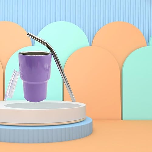 Miniatura 2 de Mini vaso de chupito de 2 onzas con pajilla, acero inoxidable con aislamiento de doble pared con tapas, taza de viaje, regalo de Navidad para