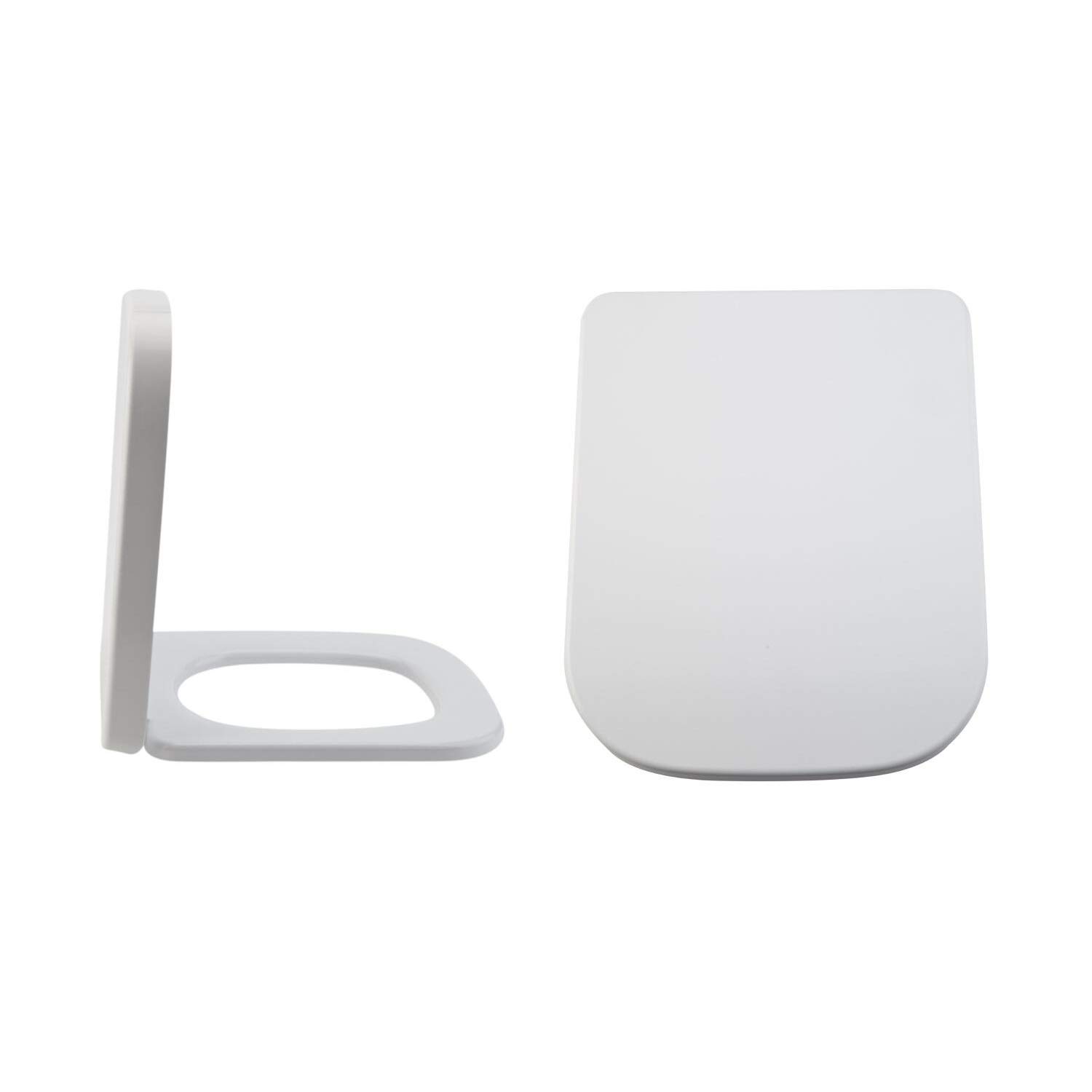 Milano White Longton Toilet Wc Quick Release Soft Close Seat - 350Mm X 410Mm