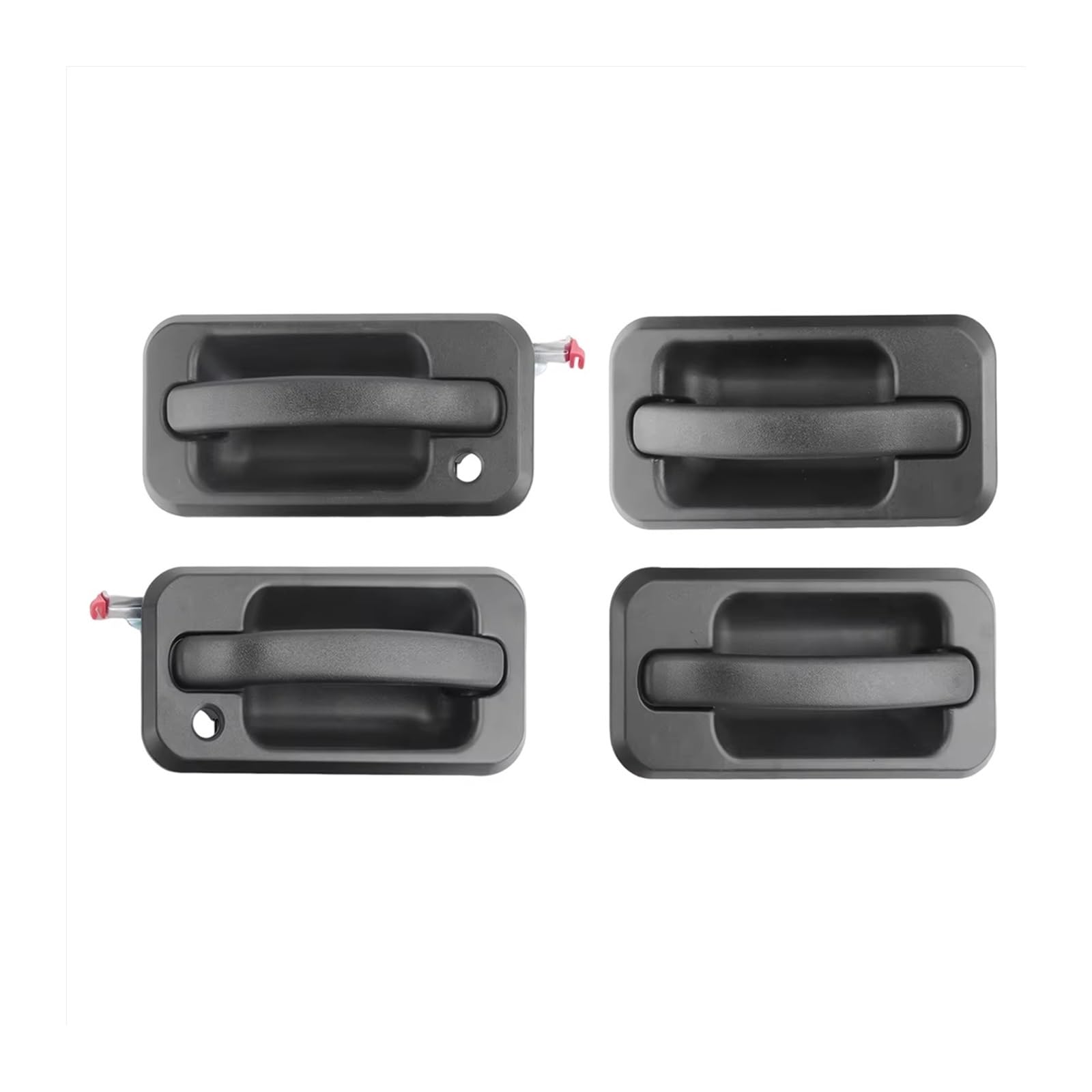 Trxjjvm 4Pc For Hummer For H2 2003-2009 Exterior Outside Door Handle Black Car Exterior Door Handle