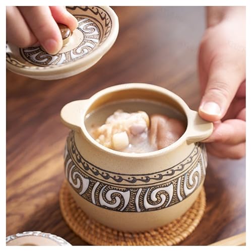 Bols à soupe en céramique avec couvercles et poignées pour ragoûts