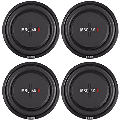4) MB Quart DS1-254 400 Watt 4 Ohm Shallow Slim Subwoofers Car Truck