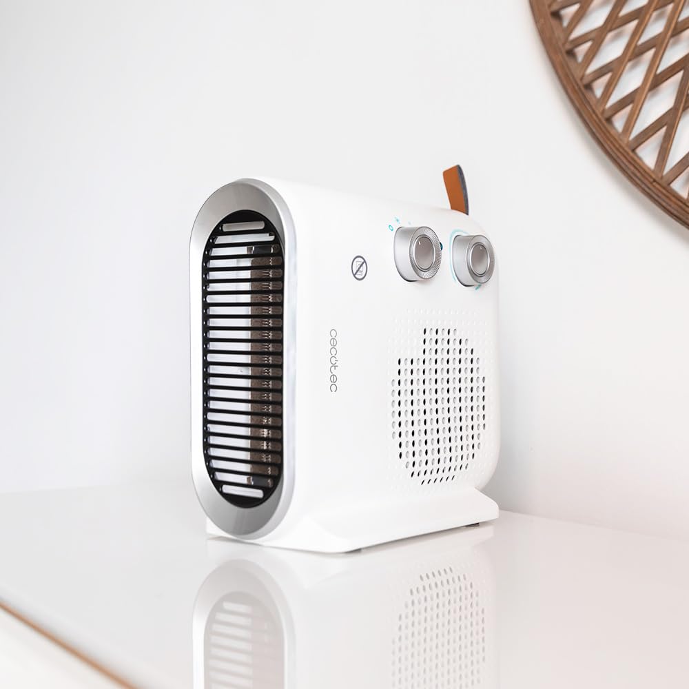 Cecotec Termoventilatore ReadyWarm 2050 Max Dual White. 2000 W, 2 Livelli di Potenza, 3 Modalità di Funzionamento (Cool/Warm/Hot), Leggero, Manuale, Silenzioso, Spegnimento Automatico