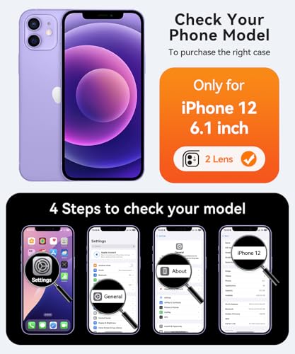 Image of CANSHN Magnetic Compatible with iPhone 12 Case, Upgraded [Full Camera Protection] [Compatible with Magsafe] [Translucent Matte] Shockproof Protective Phone Case Cover 6.1 Inch - Deep Blue
