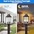 18.62'' Dusk to Dawn Post Light Outdoor, Large 3-Light Lamp Post Light Fixture, Modern Pillar Outside Lighting Waterproof Post Lantern Lamp Outdoor Post Light Fixtures Pole Lights for Porch, Brown