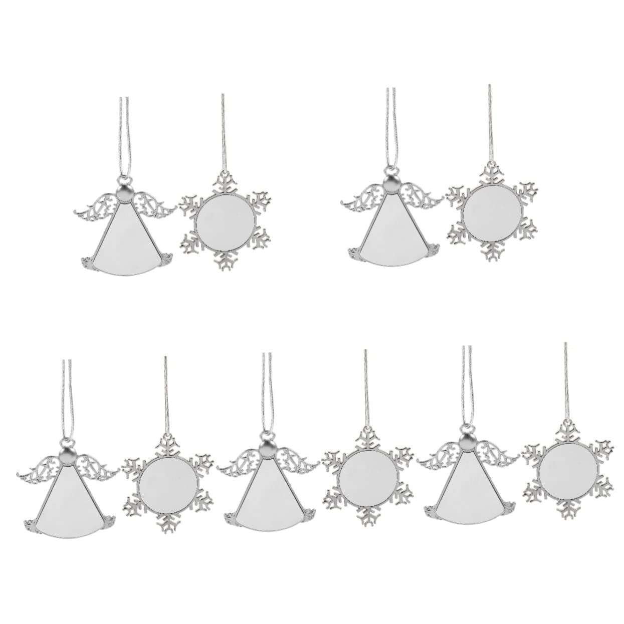 Zerodeko 10stücke Weihnachts Sublimationsanhänger Leere Schneeflocken Dekoration Für Weihnachtsbaum Kreative Hängende Ornamente Für Festliche Anlässe Personalisierbar Für Und Familie