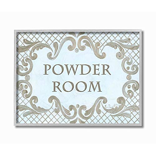 Stupell Industries The Stupell Home Decor Powder Room Aqua and