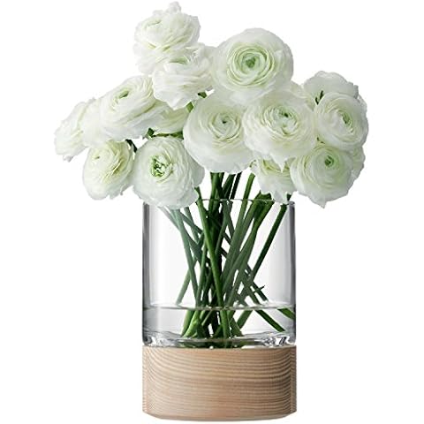 LSA International Lota Vase/Lantern & Ash Base, H7", Clear Cover