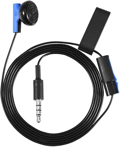 ゲーム用イヤホン 片耳タイプ用 3.5mm 重低音 コントローラー用 ゲームヘッドフォン モノラルイヤホン マイク付き