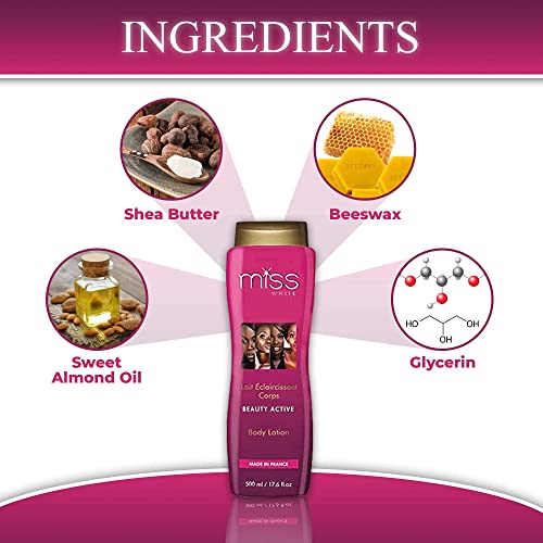 Fair & White Miss White, Brightening Body Lotion - 400ml/13.5 Fl oz - Daily Moisturising Lotion, Formulated with Almond Oil - Image 5