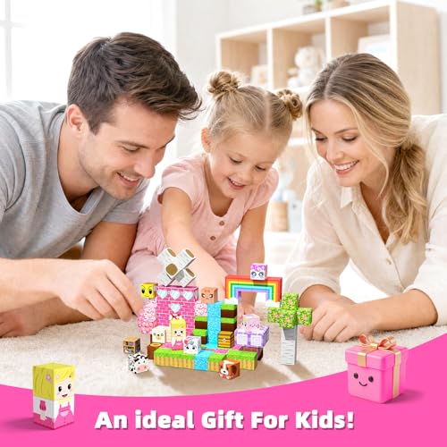 100PCS Magnetic Blocks, Toys Castle Building Cube Birthday Gifts for Girls - image 7