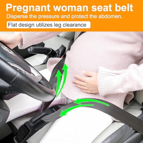 Mihutu® Sicherheitsgurt-Regler, Schwangerschaftsgurt Auto, Gurt Schwangerschaft Auto, Damen und Herren Schwangerschaftsgürtel, Bauchschutz ungeborenes Baby Passend für die meisten Autositze