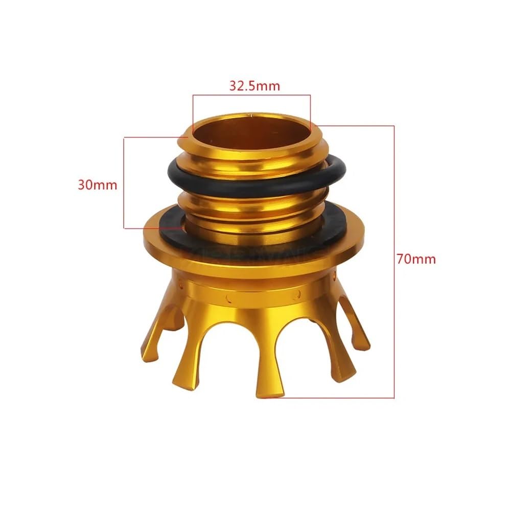 Coperchio Serbatoio Carburante per Motocicletta con Filettatura Destra Tappo Olio Benzina per Touring per Softail per Sportster 883 1200 Carburante Moto(Color 04)
