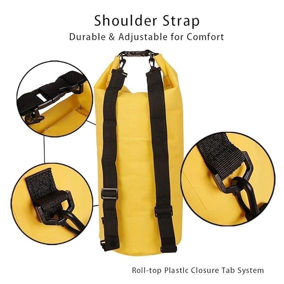 Image of 5 Liter Waterproof Dry Bag | Roll Top Outdoor Ocean Pack for Swimming Wading Boating Drifting Travel Hiking Waterproof Storage Sack